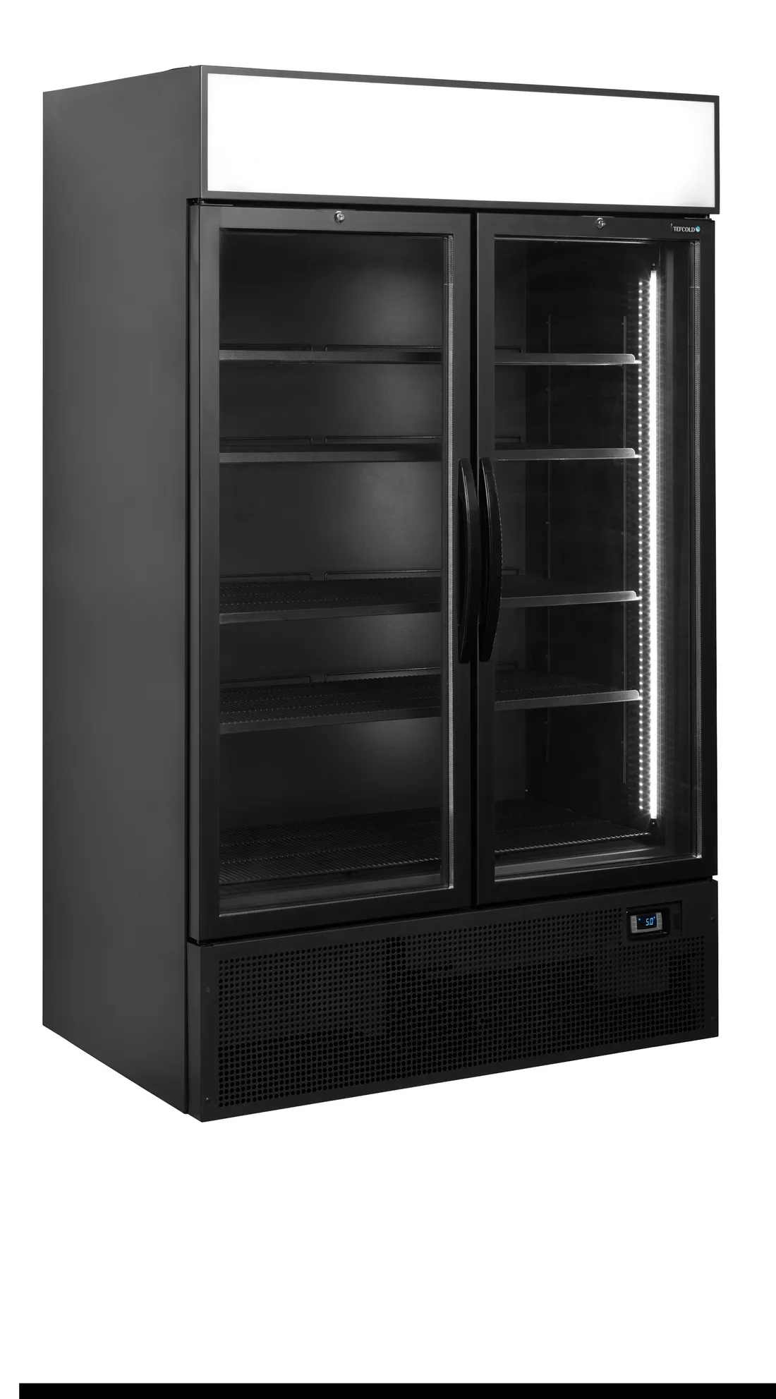 FSC1200H BLACK Glass Door Merchandiser