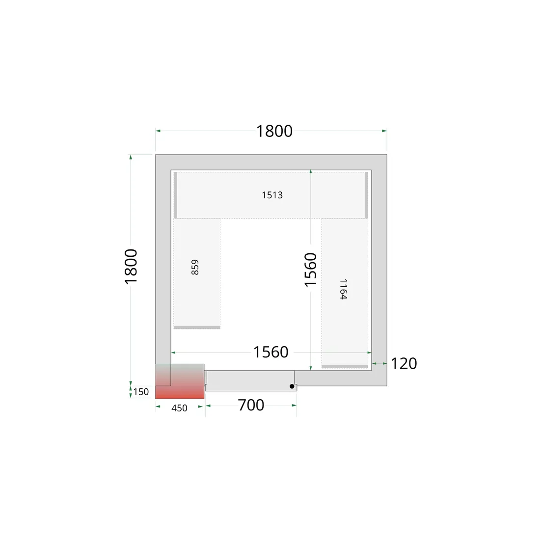 CRNF1818  Shelf Kit CRNF1818