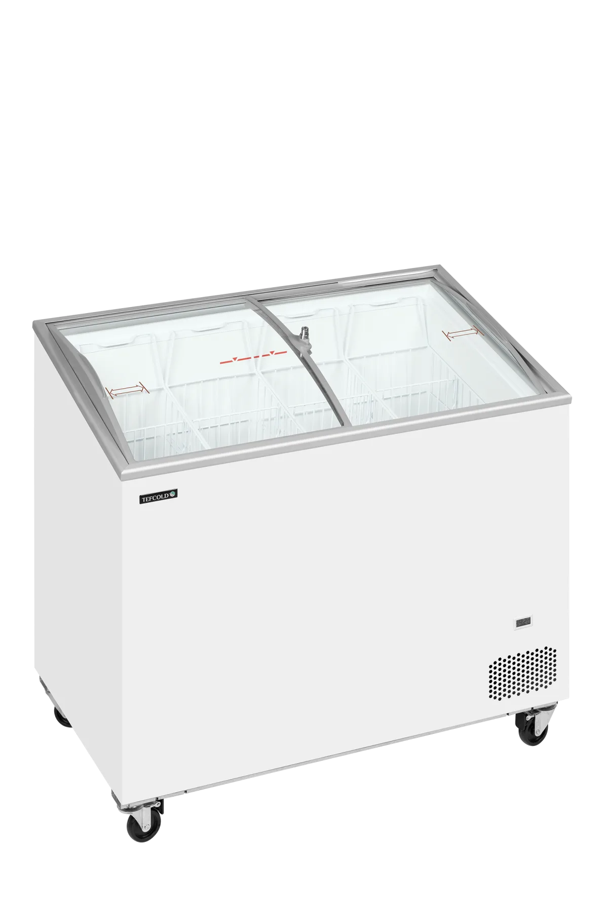 IC301SCEB Sliding Curved Glass Lid Chest Freezer