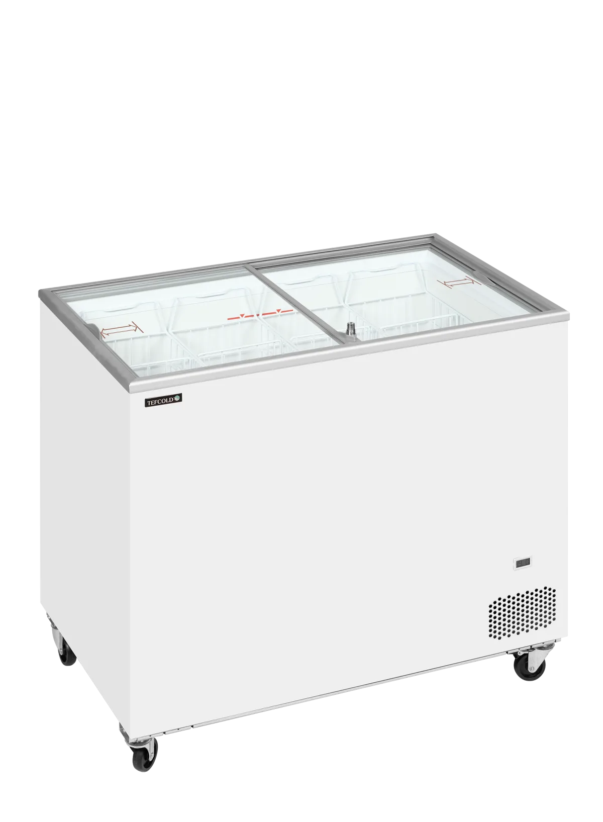 IC301SC Sliding Flat Glass Lid Chest Freezer