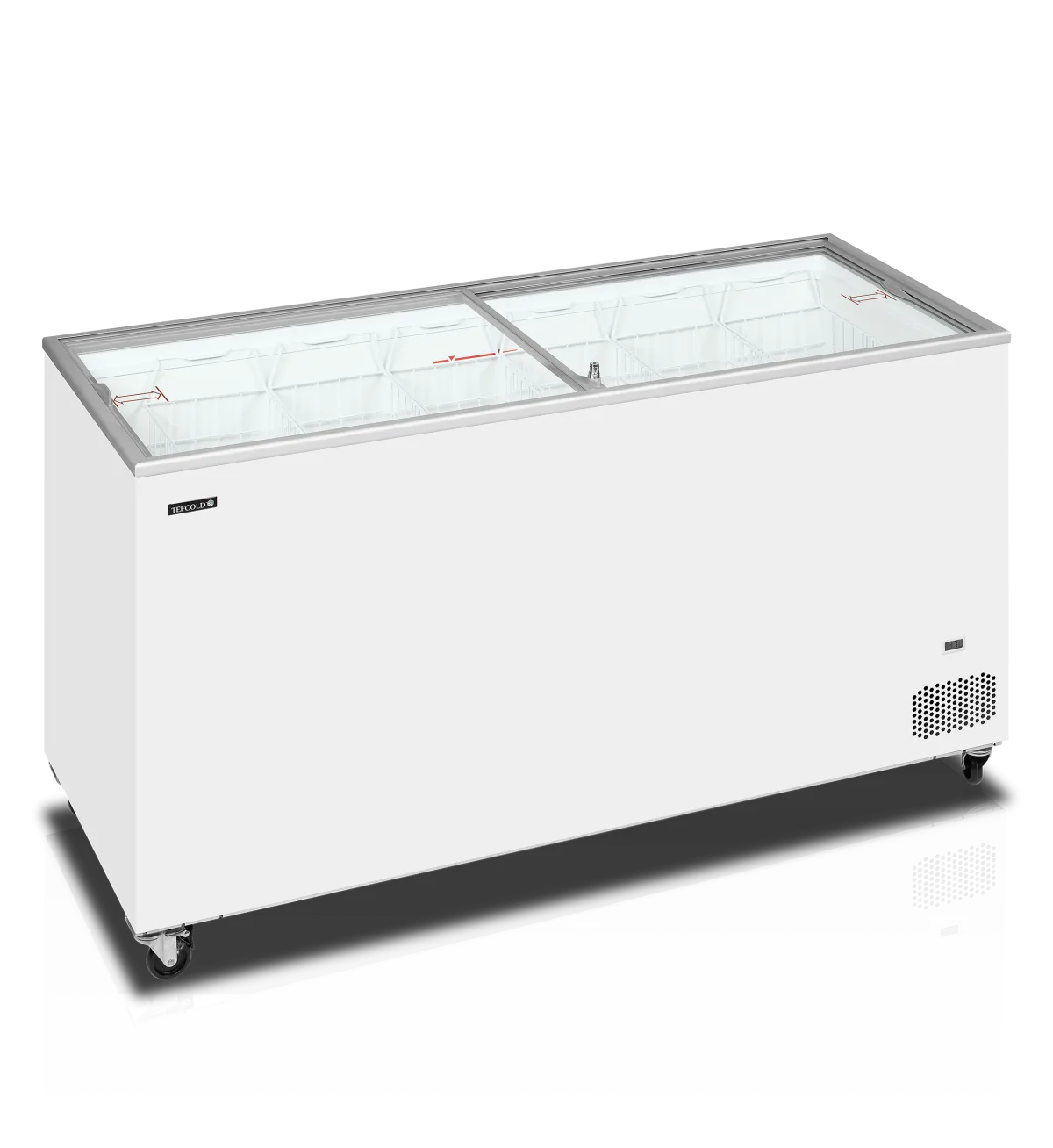 IC501SC Sliding Flat Glass Lid Chest Freezer