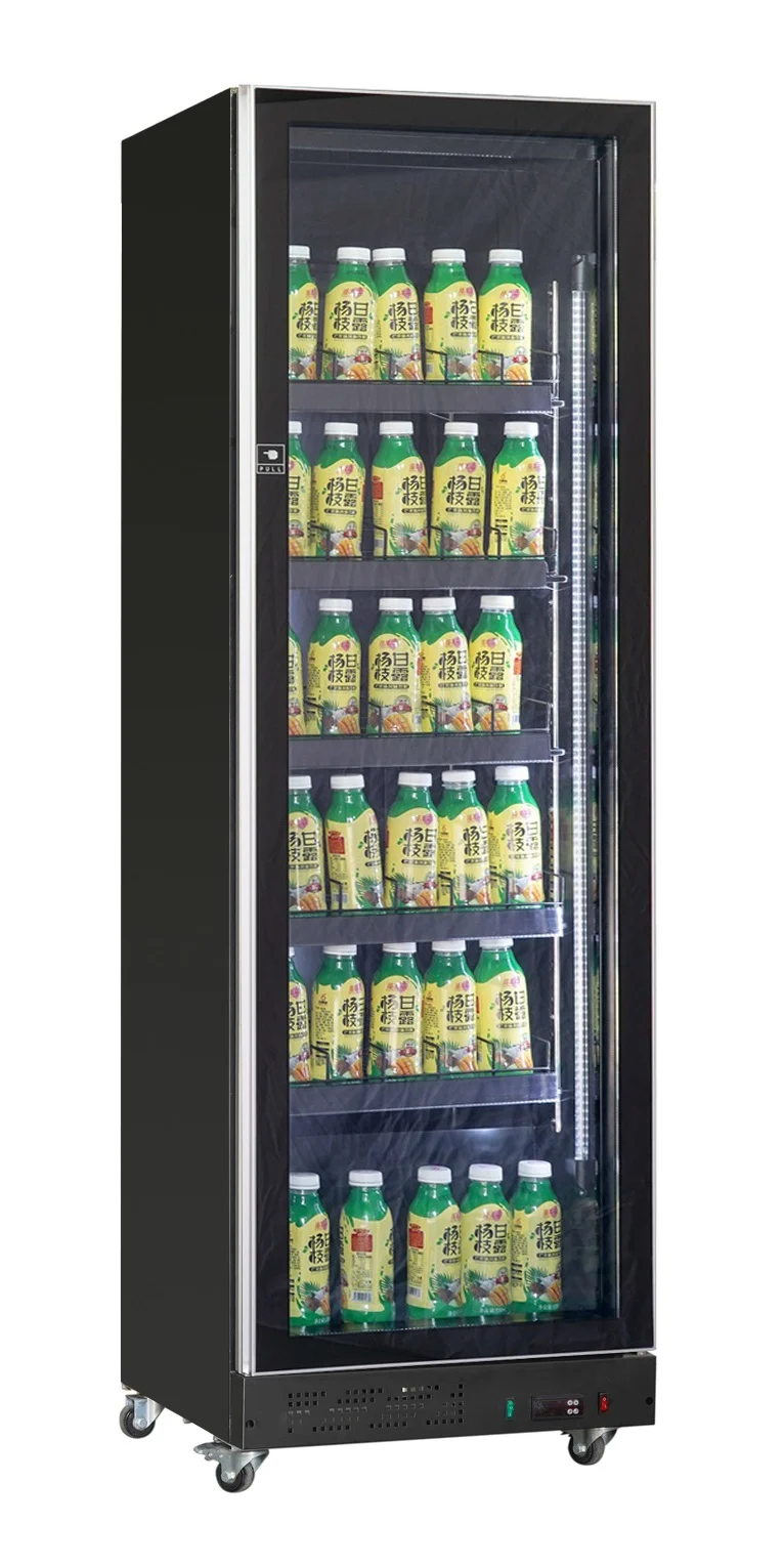 Refrigerator 1 Glass Door Black