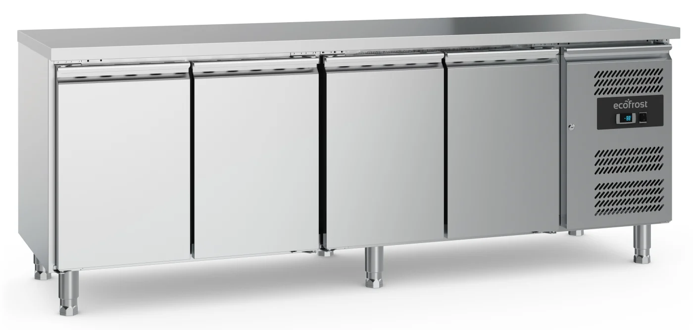 700 Refrigerated Counter 4 Doors With Adjustable Feet
