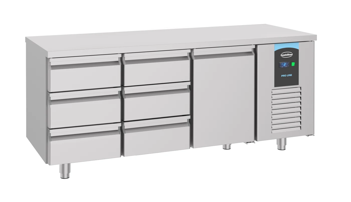 700 Refrigerated Counter 1 Door 6 Drawers Energy Line