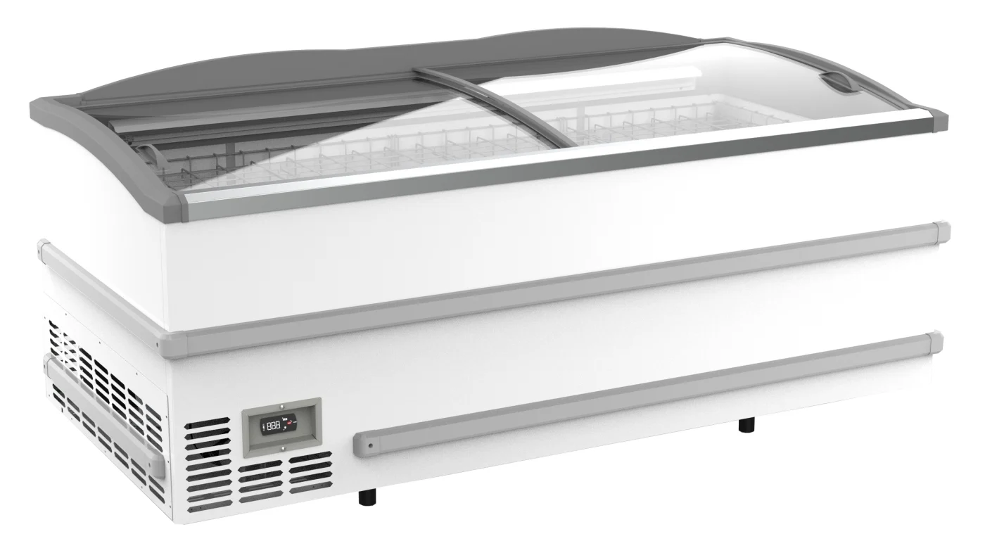 Supermarket Chest Freezer White Head Element Manual Defrost