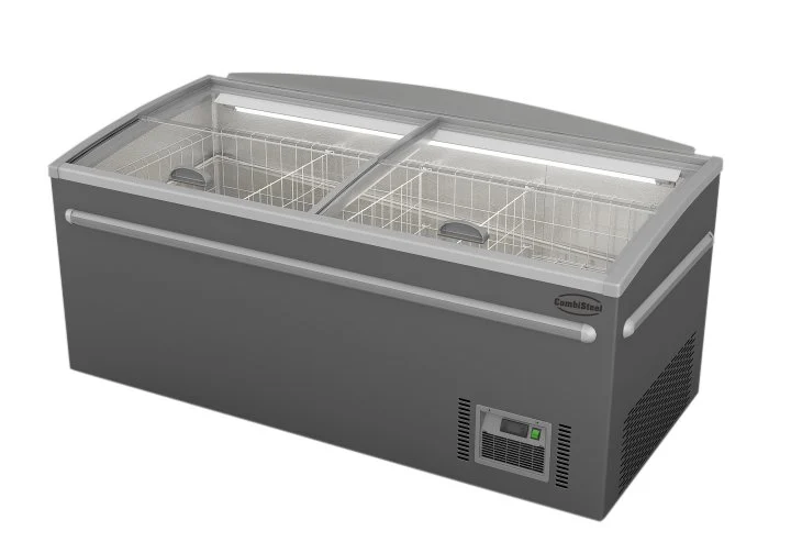 Supermarket Chest Freezer Grey Head Element Automatic Defrost