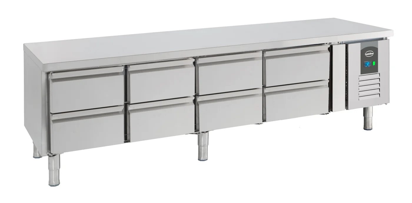 Refrigerated Counter 650 Height 8 Drawers